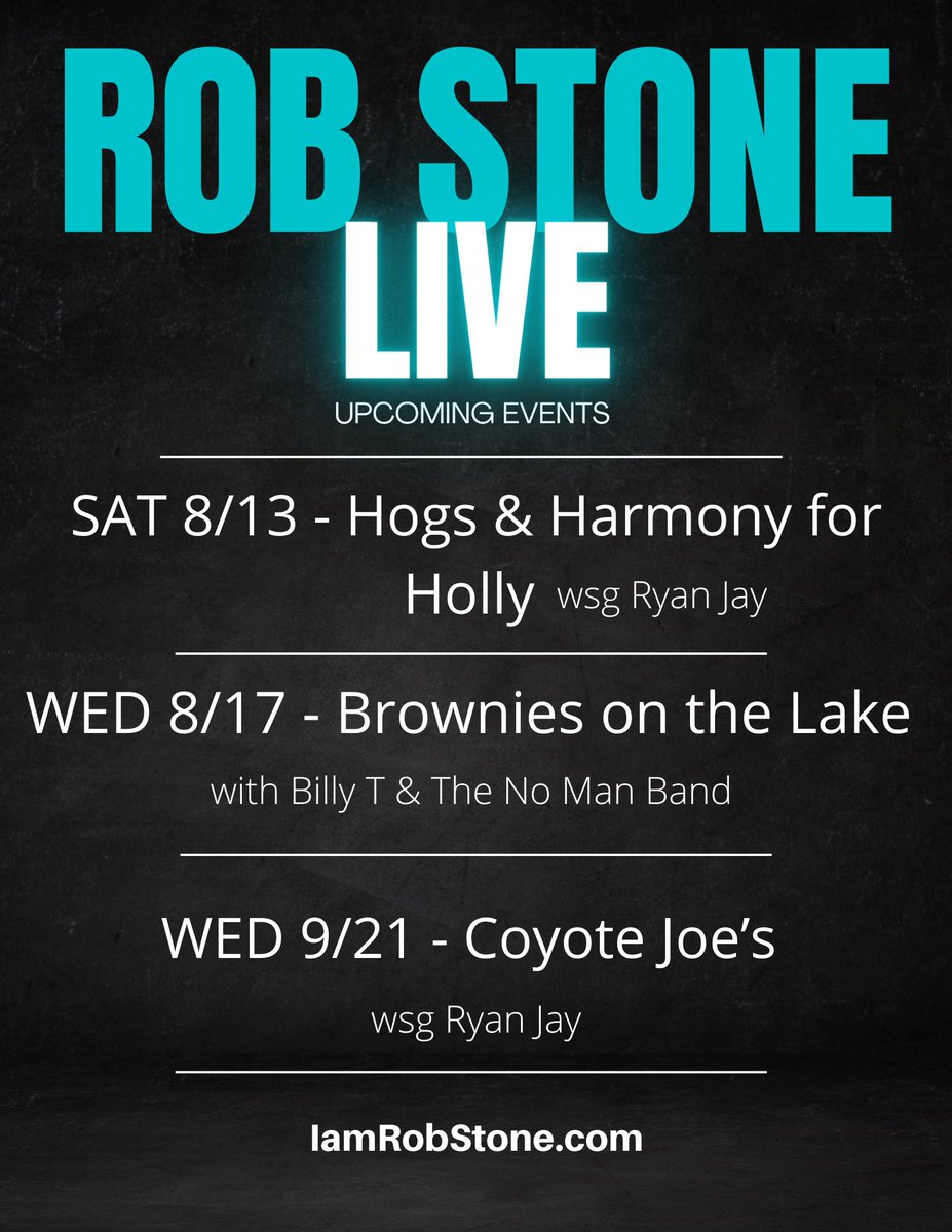 🚨 Show Update! See you soon in Holly, MI <a href="/BrowniesOnTheLk/">Brownies On The Lake</a> and <a href="/CoyoteJoesMI/">Coyote Joes</a>!!!