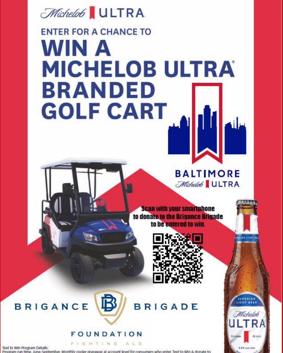 chesapeakebev's tweet photo. 💥💥GIVEAWAY💥💥
There is still time to enter to win this custom @MichelobULTRA Golf Cart!
⛳️
Head to our FB or IG for more details!
🍻
#michelobULTRA #brigancebrigade #ULTRABaltimore https://t.co/JtcEA7NvlH