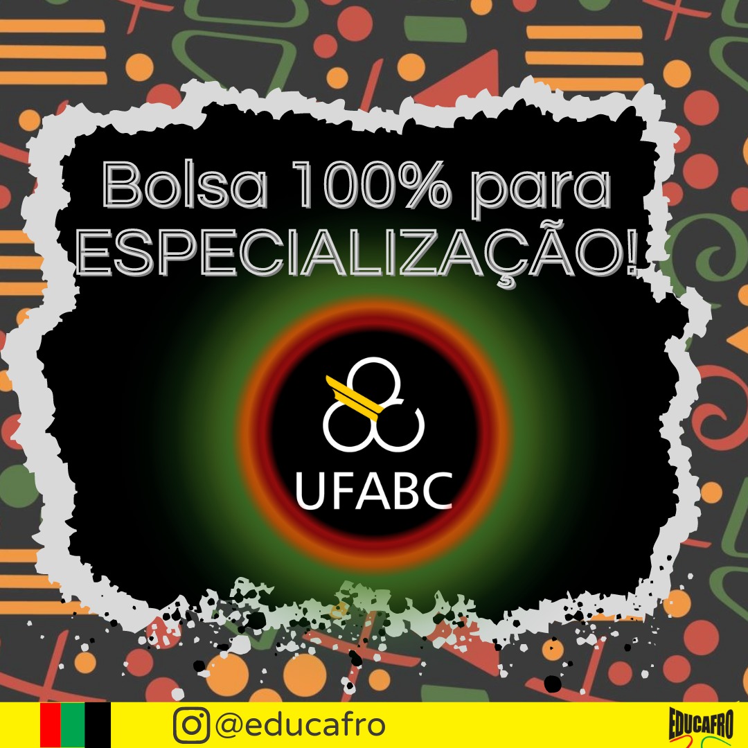 Educafro's tweet photo. A EDUCAFRO Brasil orienta:>>>>>bolsa 100% para ESPECIALIZAÇÃO!<<<<

Curso:
Educação em Direitos Humanos 

Onde:
UFABC - EDH 

Nessa nova turma teremos 385 vagas abertas ao público em geral, sendo necessário apenas ter concluído uma graduação em qualquer curso!+ https://t.co/y6Yl6H0j4w