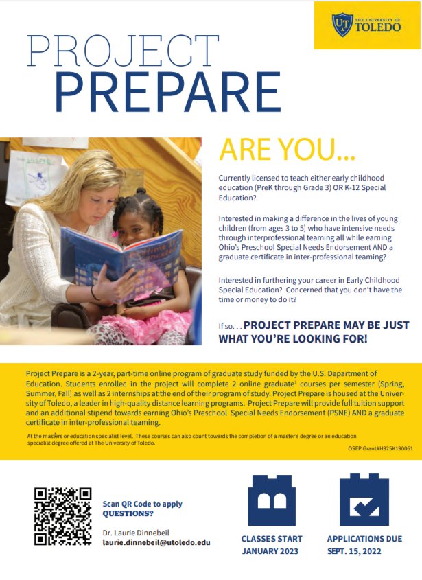 Special opportunity out of The University of Toledo.