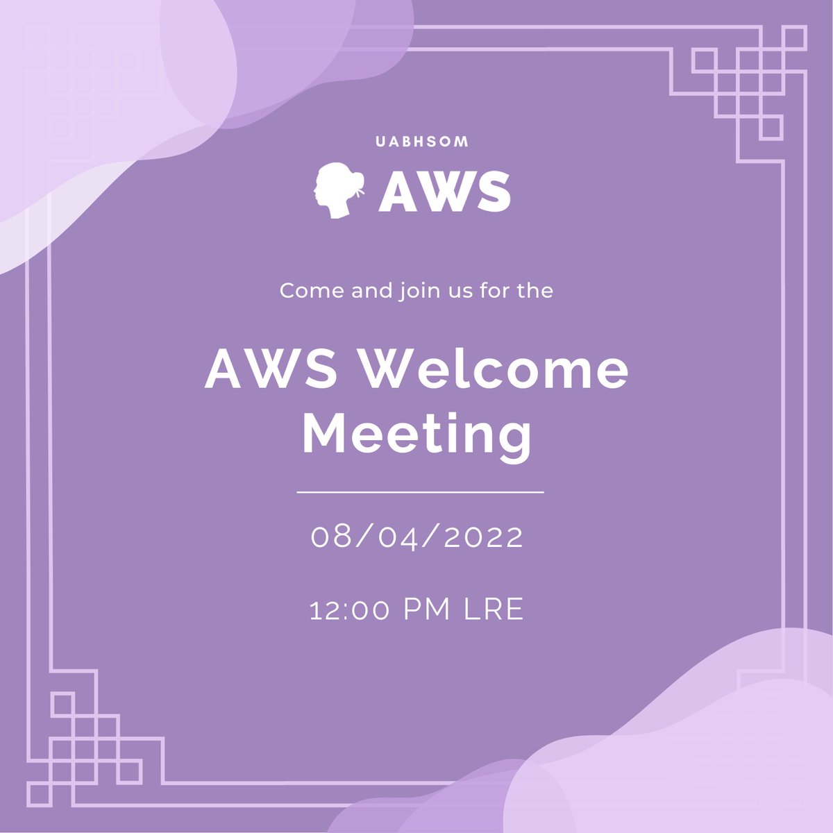 Join us for our welcome back meeting on August 4th! We will be introducing the officers for this year and discussing what our organization has to offer! 🥳
