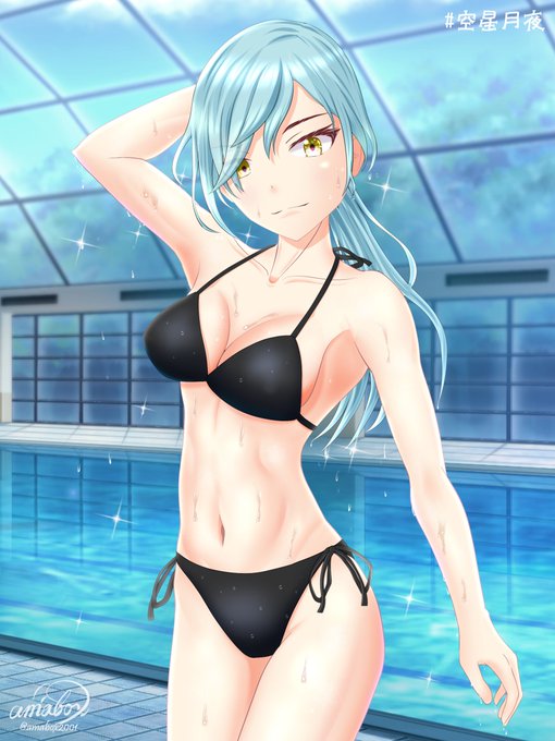 VTuberの空星月夜さんを描きましたφ(^o^)
(クールなお姉さん系というイメージで)
 #月の夜へ 