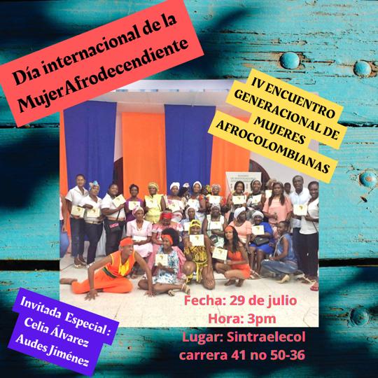 DENISGARCIA13's tweet photo. Colectivo mujeres y paz en alianza con la secretaría de género y equidad de ADEA 
este viernes te invitamos al 4to encuentro de mujeres Afrodescendientes, Afrolatinas y de la diaspora
En SINTRAELECOL te esperamos a las 3:00PM.
Cra 41 #50-43 https://t.co/BPfLoaa98e