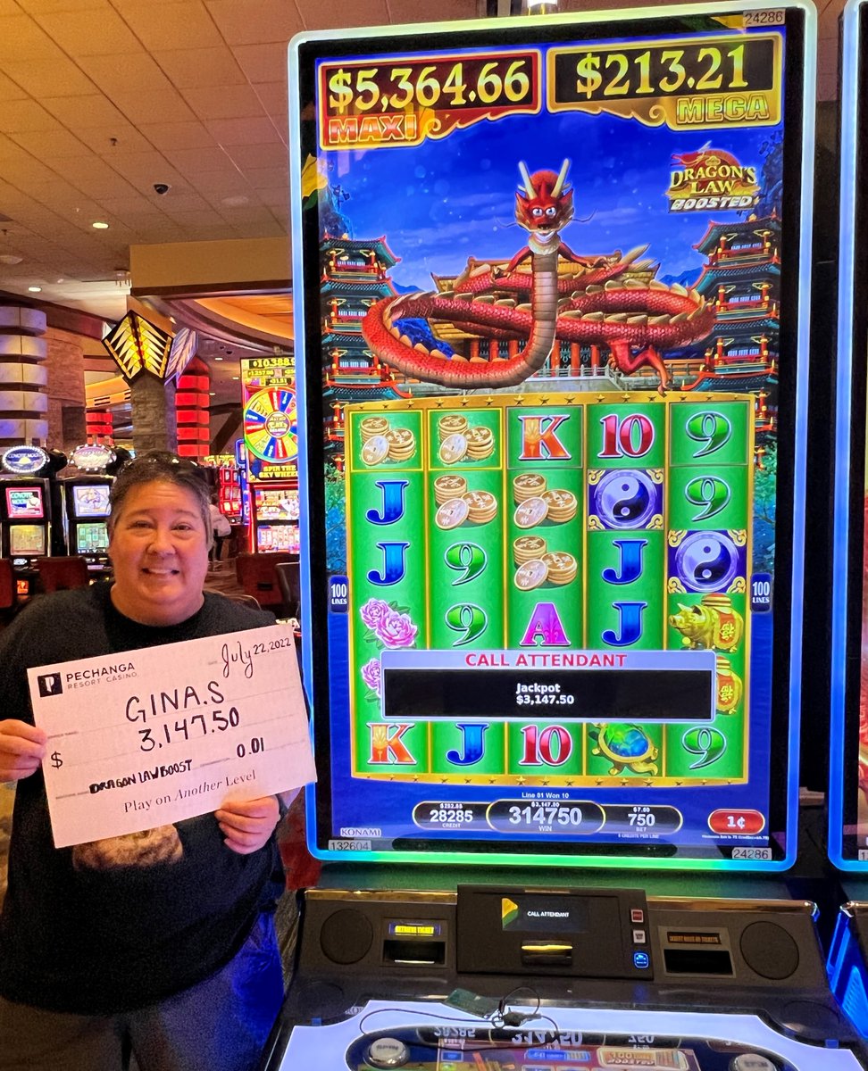 Congratulations to, Gina, on a law breaking win! Enjoy your Dragon Law Boosted jackpot! &#128009; &#127920;

