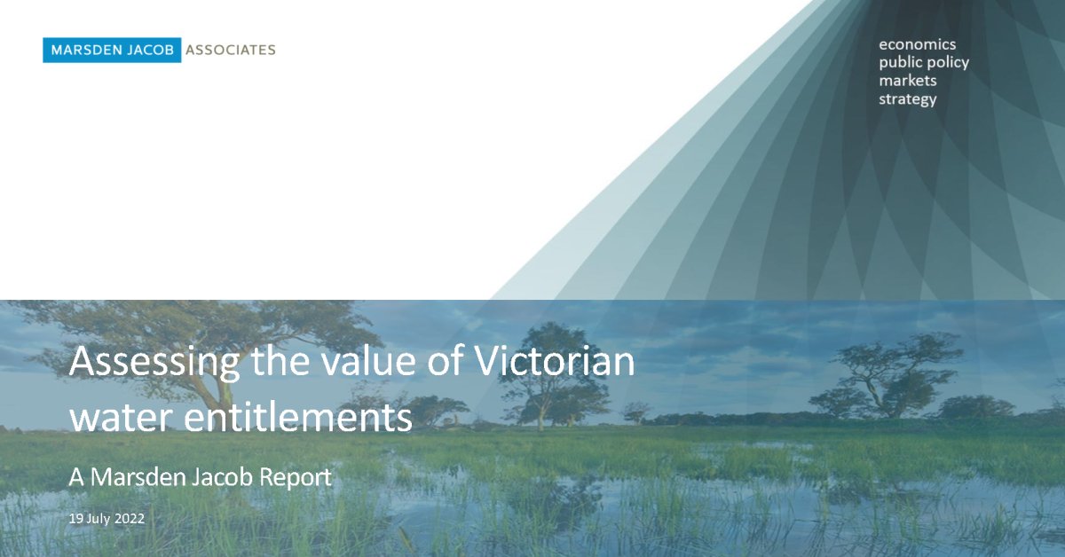 A recent study assessing the value of Victorian Water Entitlements shows that Traditional Owners access or ownership will not distort or impair the market entitlements, price or yield. Report: fvtoc.com.au/s/FVTOC-Victor… Case Study Report: fvtoc.com.au/s/Marsden-Jaco…