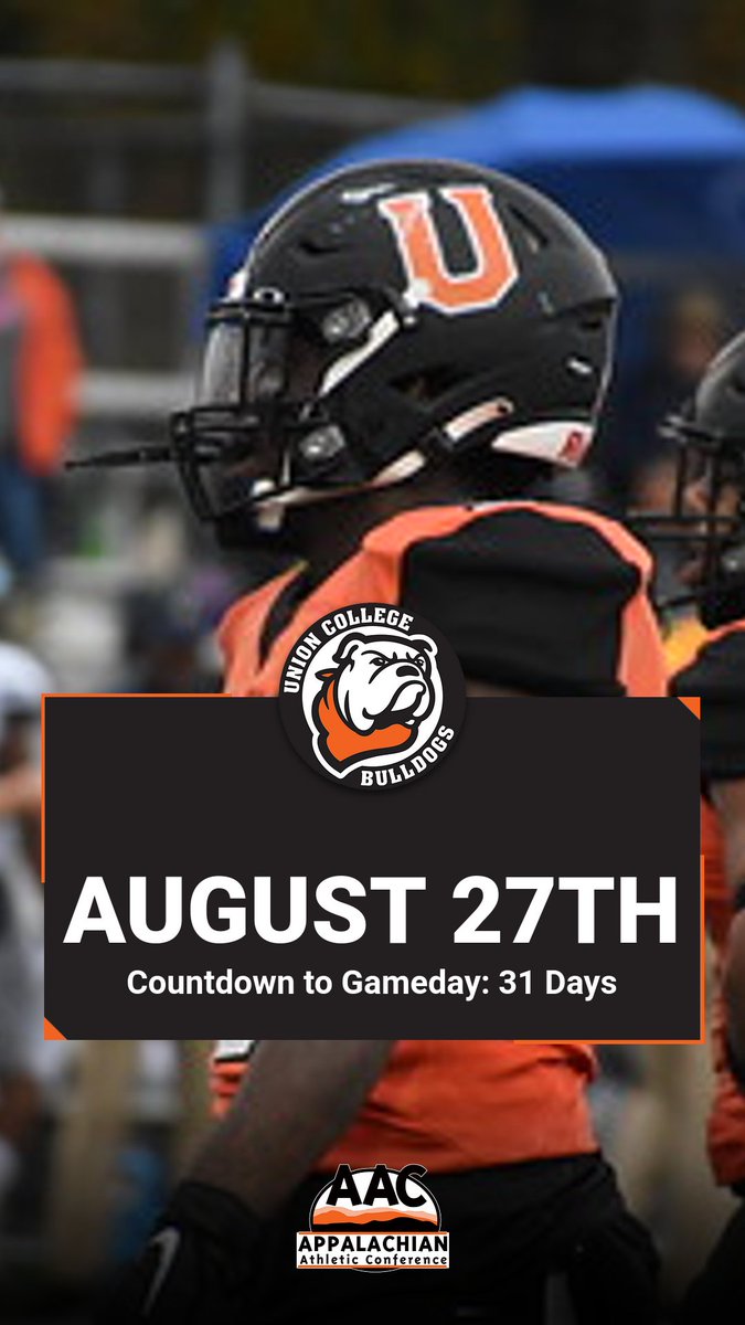 UnionBulldogFB's tweet photo. Gameday is a Month Away!!! We can't wait for to see you there! 🐶🐶🦴🦴🔶️⬛️ https://t.co/ZR8UnppiZK