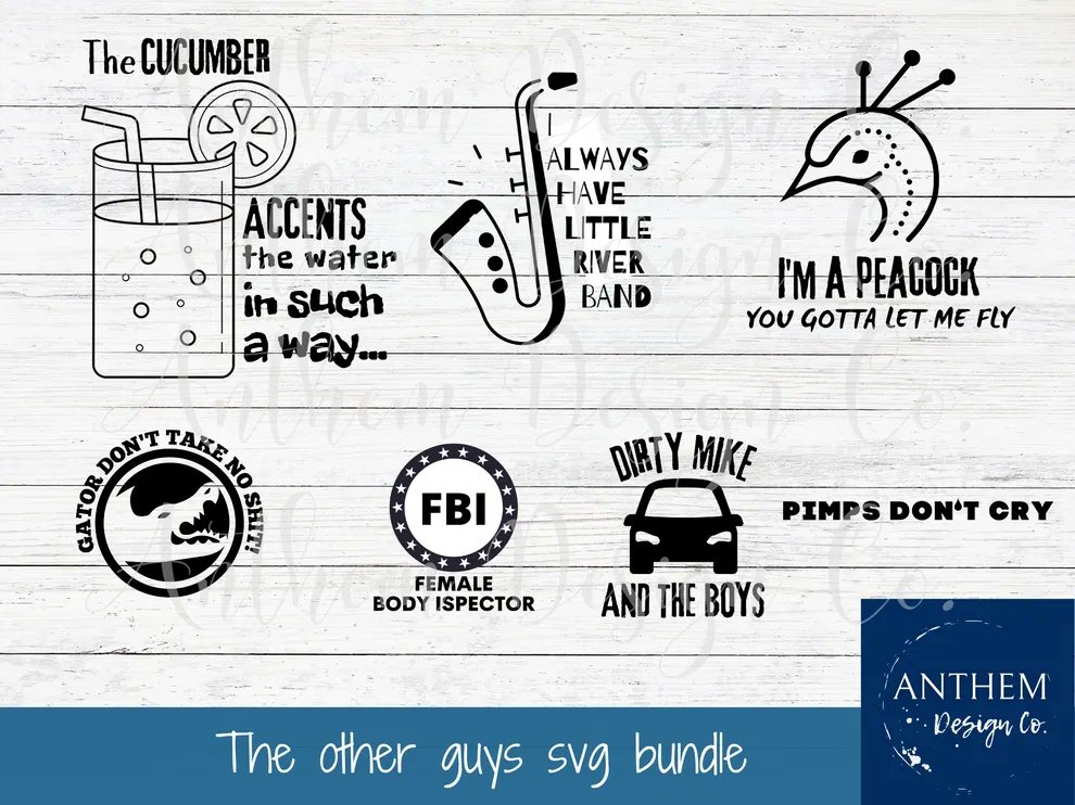 AnthemDesignCo's tweet photo. This svg bundle is available exclusively on our website 👀

https://t.co/CAquCmsLsR
.
#svgfiles #svgbundle #digitalcutfiles #otherguys #imapeacockyougottaletmefly #pimpsdontcry #dirtymikeandtheboys #funnyquotes #funnymovie #diygifts #moviequotes #gatordontplaynoshit #funny https://t.co/QE0HBc3Bat