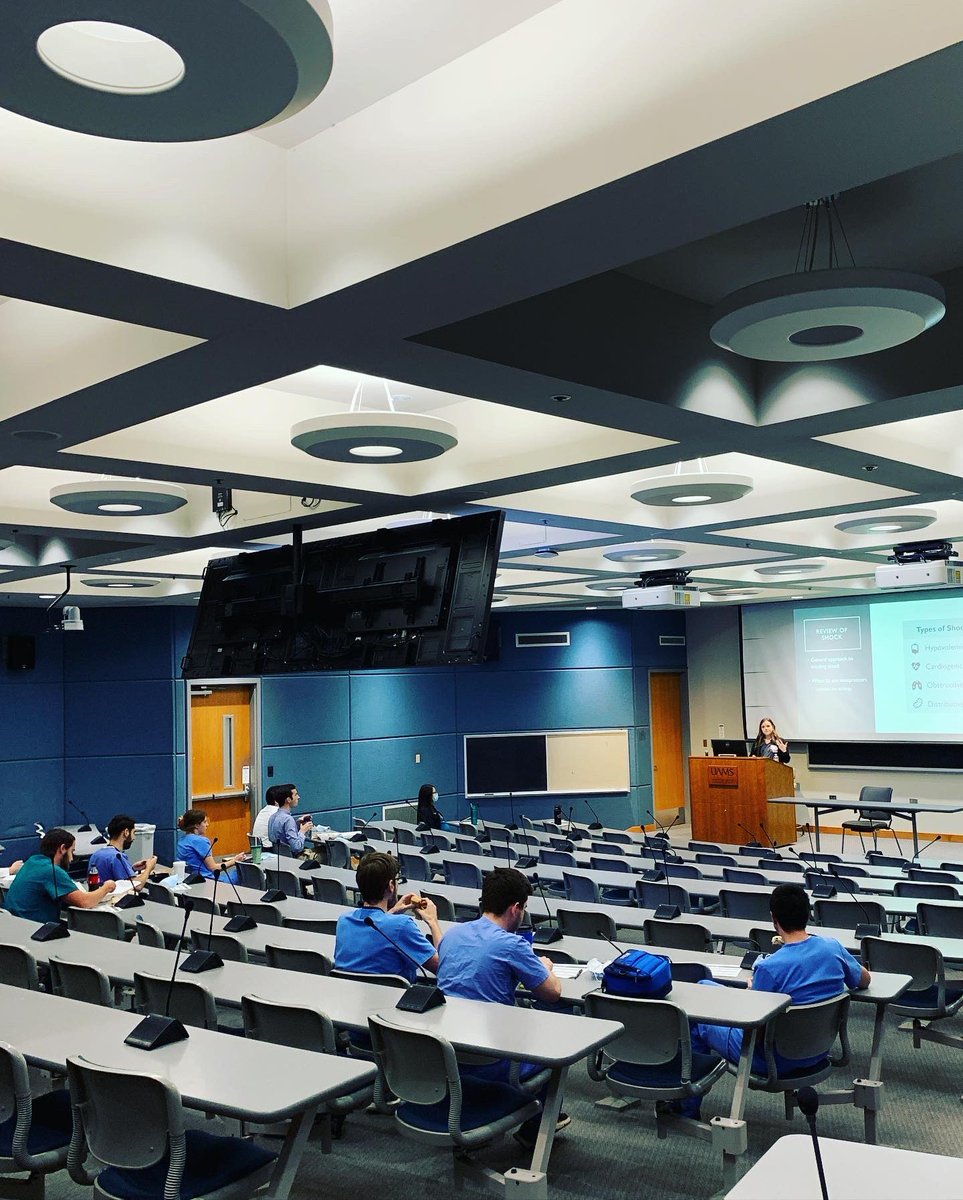 UAMSPharmRes's tweet photo. PGY2 CC Resident Natalie provided the noon lecture today for our Internal Medicine residents. She taught them all about vasopressors in the ICU. Thanks for the invite, @uamsintmedicine! #interprofessionaleducation #pharmres #criticalcare #TwitteRx https://t.co/2HgpTlLCS2