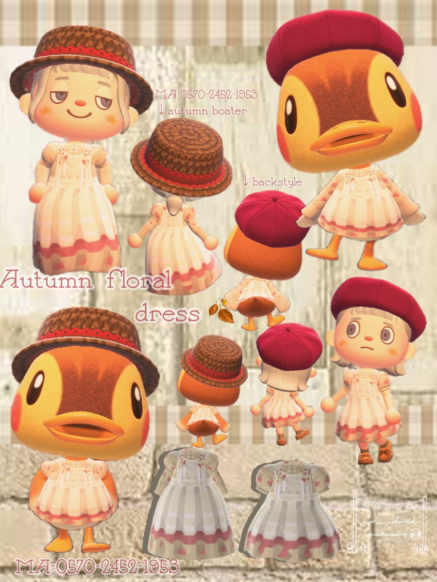 マイデザイン ✎𓂃𓈒𓏸🍂

以前作ったエプロンドレスをリメイクして秋仕様に仕立て直しました🧵🪡ˊ˗ 

🍇  秋の実 エプロンドレス　2種

お好みに合いましたらぜひ⺣̤̬♥

🏷
#あつ森 #あつ森写真部 #どうぶつの森 #ACNH #AnimalCrossing #マイデザイン配布 #ACNHDesign