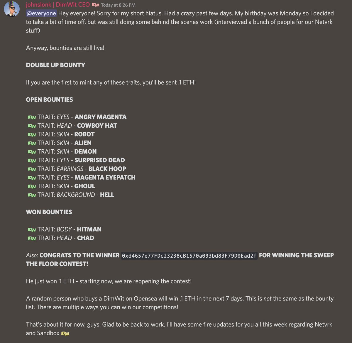Update on what we've been up to + the current bounties 🔊

Stoked to show everyone what we've been up to in regards to our @NetVRk1 development