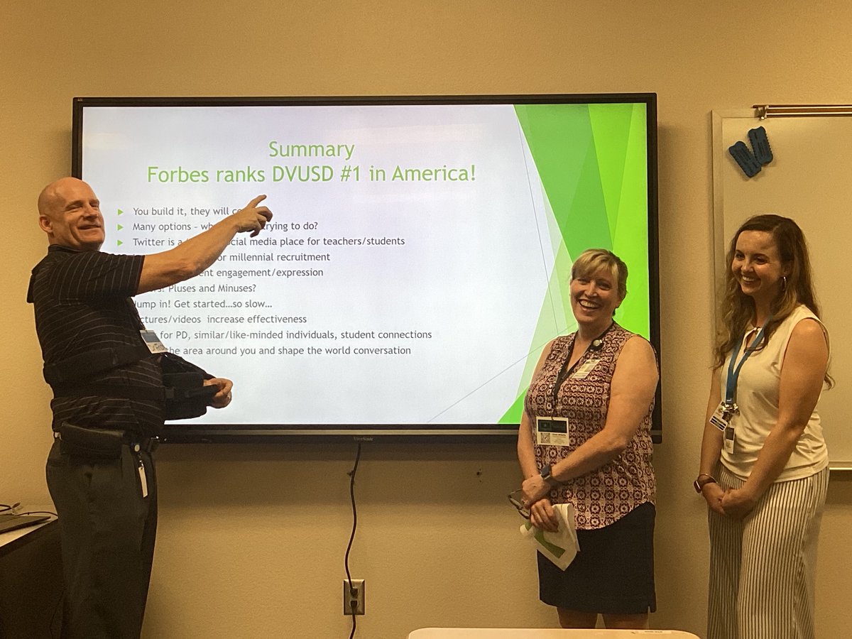 Great words of wisdom today from Dr. Finch &amp; the team about the power of social media. <a href="/DrFinchDVUSD/">Curt Finch, PhD</a> @dvusd #dvusdtech #extraordinary <a href="/twitter/">Twitter</a> <a href="/facebook/">Facebook</a> <a href="/instagram/">Instagram</a>