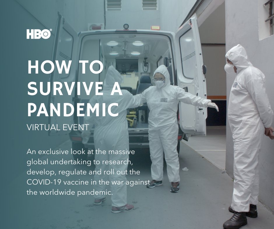 rani_action's tweet photo. 🗓️ MARK YOUR CALENDAR! #HowToSurviveAPandemic takes you behind the scenes of the race to make a vaccine — and vaccinate the world. On Aug. 9 and 30, join two virtual screening events of the @HBO Original documentary. Learn more + RSVP https://t.co/nQreRAK4RG @PandemicDoc_ @HBOMax https://t.co/zAgEa6JTUK