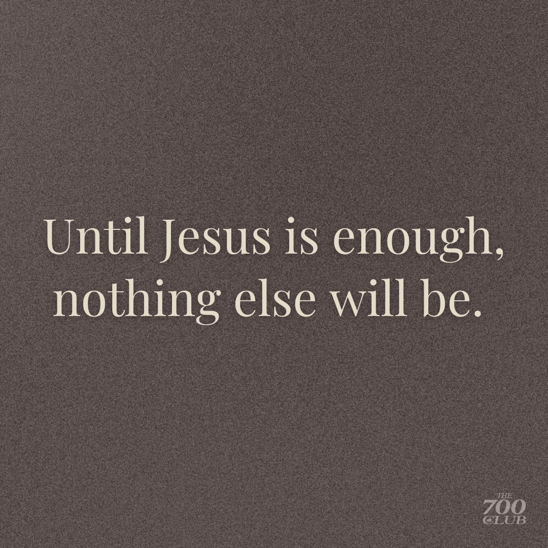 700club's tweet photo. Jesus is all we truly need. https://t.co/7W3bzSwenY