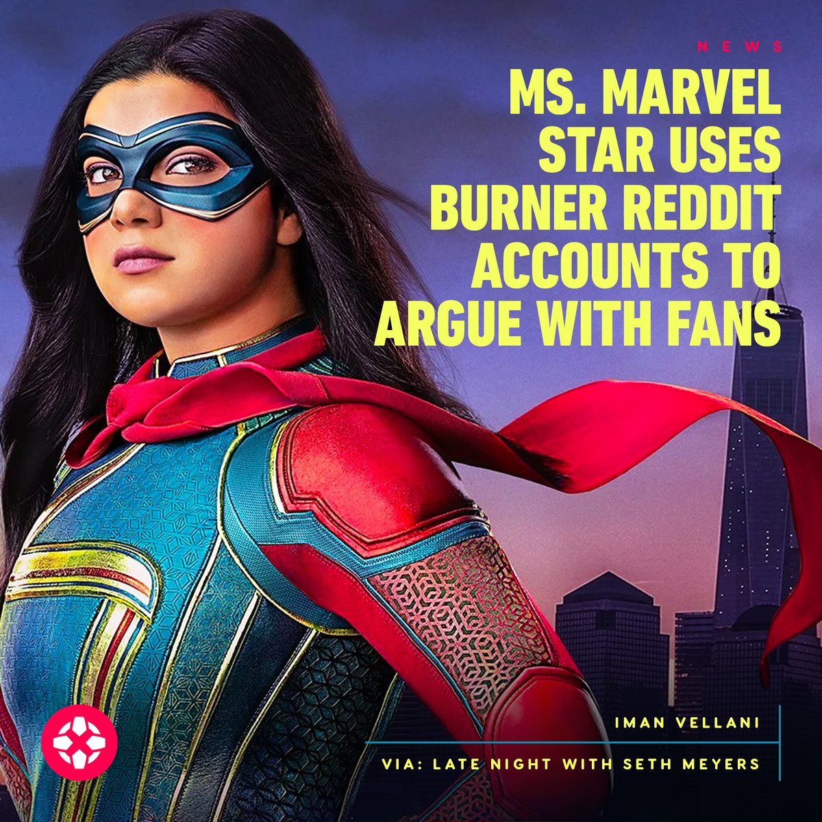 IGN's tweet photo. “I do have a lot of private accounts, especially on Reddit. Just, like, arguing with people about theories, I’m like ‘You don’t even know what’s coming, man! You’re so wrong!’ It’s so liberating.” - Ms. Marvel star Iman Vellani https://t.co/CxYNLOjgEe