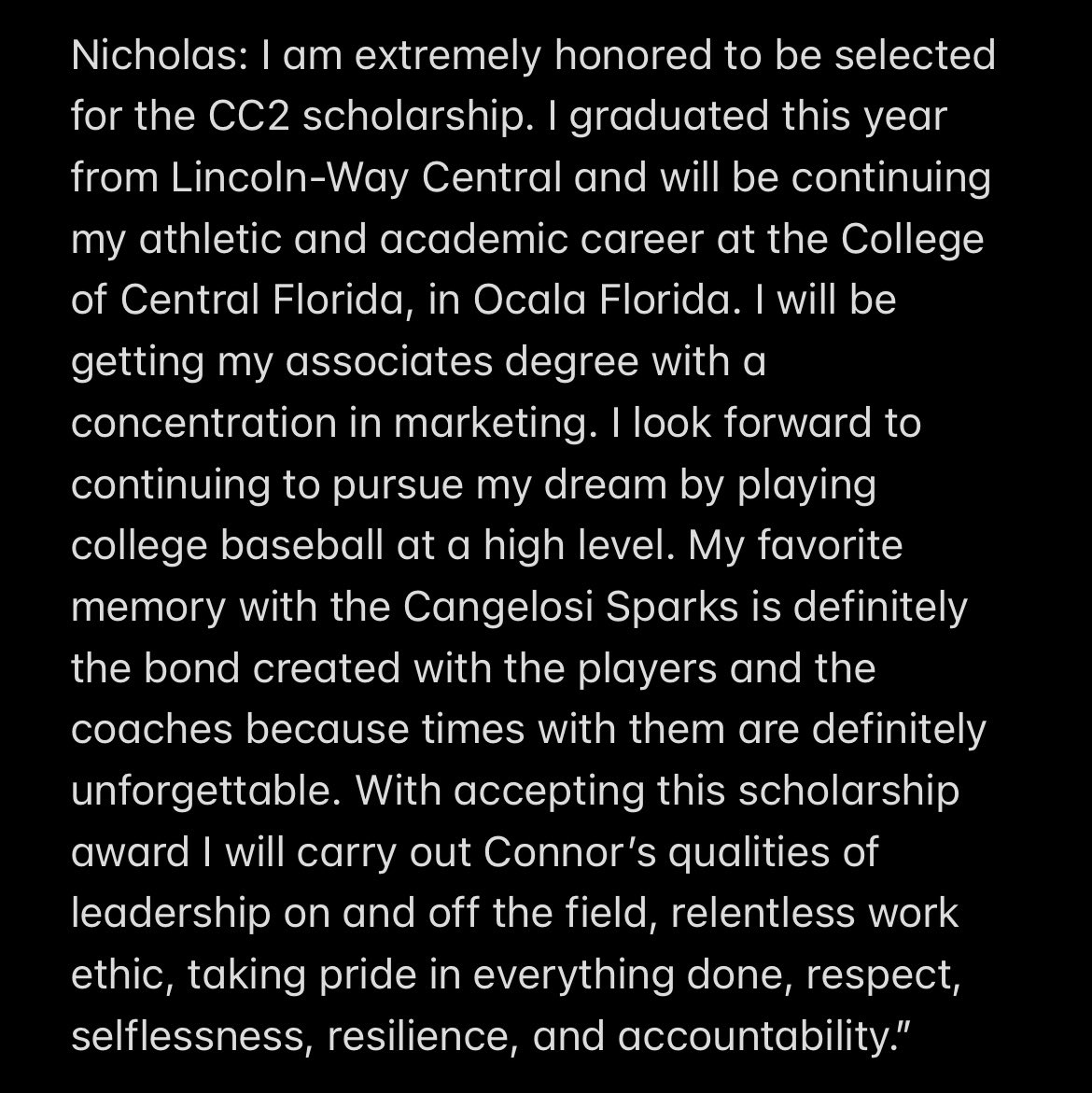 cc2_forever's tweet photo. We are thrilled to announce our 2022 Cangelosi Sparks CC2 Forever scholarship recipients, Jack Zebig and Nicholas Signorelli! Both Jack and Nicholas have such bright futures, and we look forward to seeing all of their success! 🐻⚾️ #cc2 #cc2forever https://t.co/zsTFmVwiLk