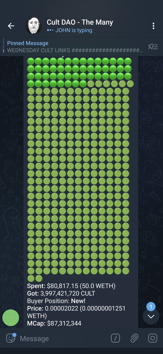 Just another day in $CULT #wearecultdao.