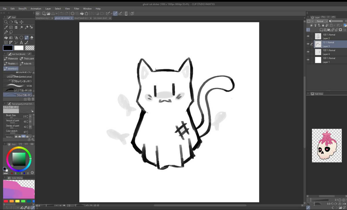 PinkBubblyBee's tweet photo. Getting ready for halloween by designing some smol halloween stickers ☺️🌸 https://t.co/fkdV6anqbU