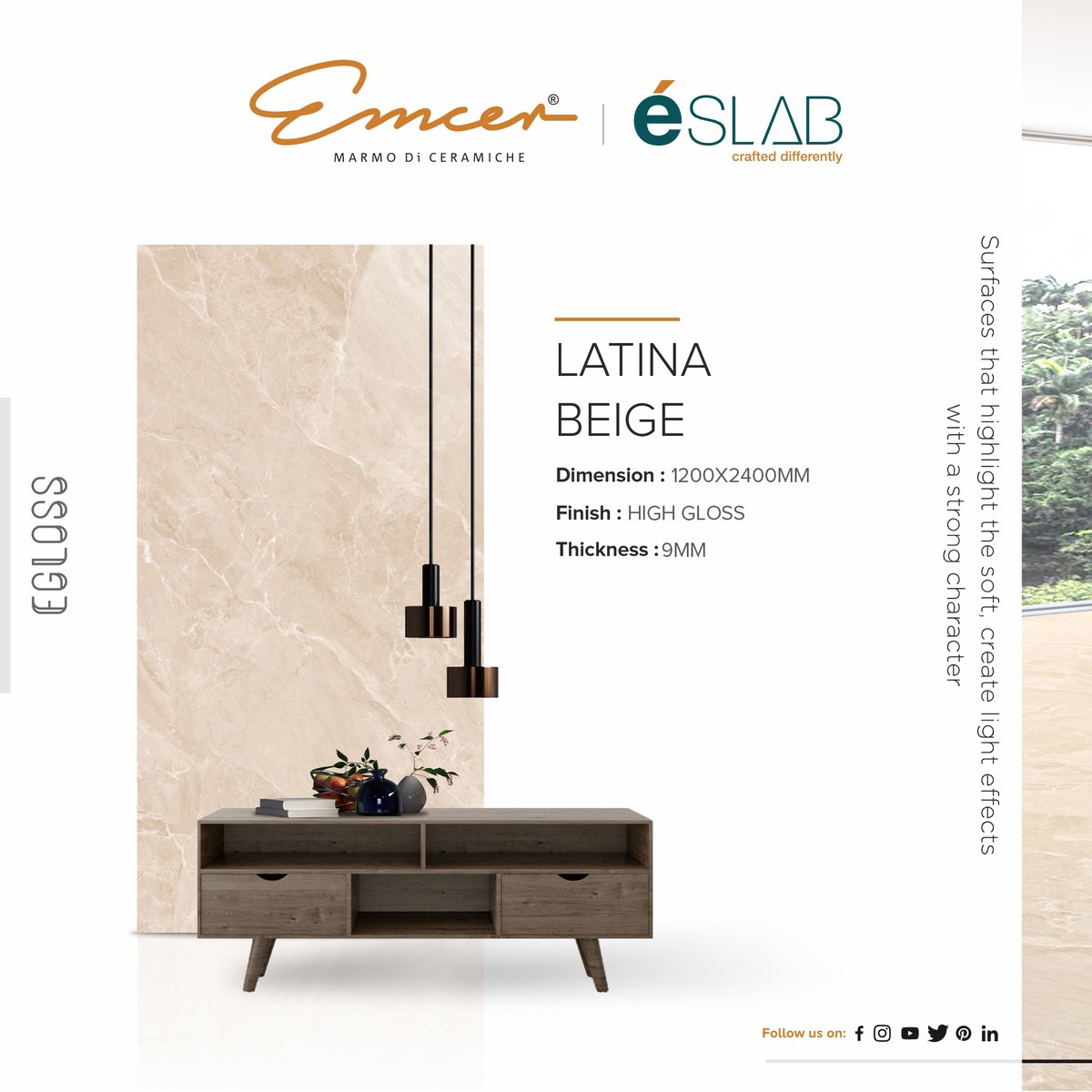 EmcerTiles's tweet photo. Surfaces that highlight the soft, create light effects with a strong character.

Latina Beige - 1200x2400MM - 9MM
Finish - High Gloss

#EmcerTiles #emcer #emcertiles #eslab #morbiceramic #architectschoice #highglossfloor #marbledesigns #vitrified #vitrifiedtile https://t.co/AErJzUQ8wy