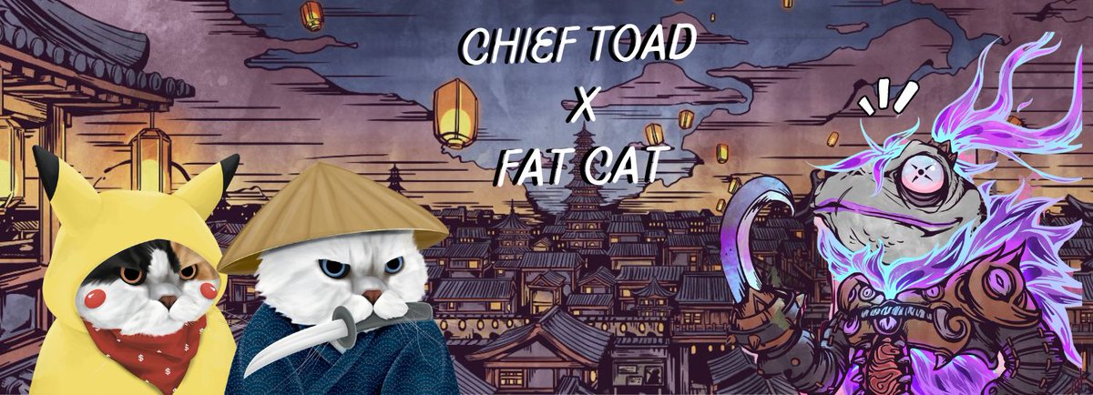 Chief Toad🤝 Fatcat Planet 

In collaboration with 
@Fatcat_planet, we are giving away x5 Fatcat Planet WL spots 🐸

1⃣Follow <a href="/ChiefToadNFT/">Chief Toad | SOLD OUT 10,000</a> &amp; @Fatcat_planet
2⃣Like &amp; RT
3⃣Tag 3 frens

8 hours⏳