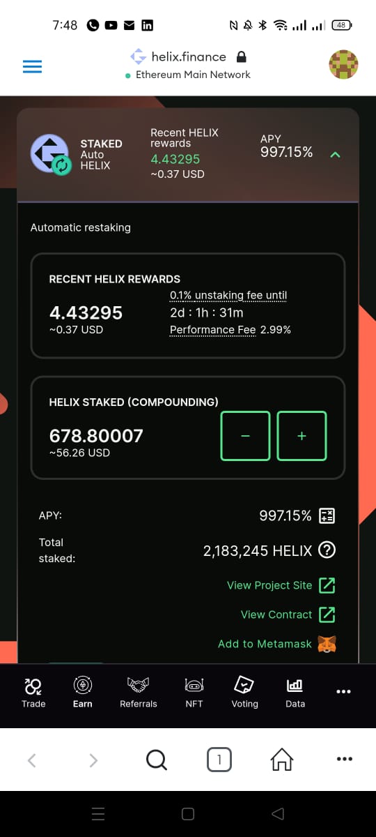 Kiekong's tweet photo. @solananfter You better get a #geobot from 
@GeometryFinance
 currently earning you 1.4 $SOL every 10 days on staking and what's more some insane crosschain #AMM with insane APRs and APYs. My performance in under 24 hrs from the 600 $HELIX ($50) I got yesterday. 10%gains. https://t.co/V5dloZkLxv
