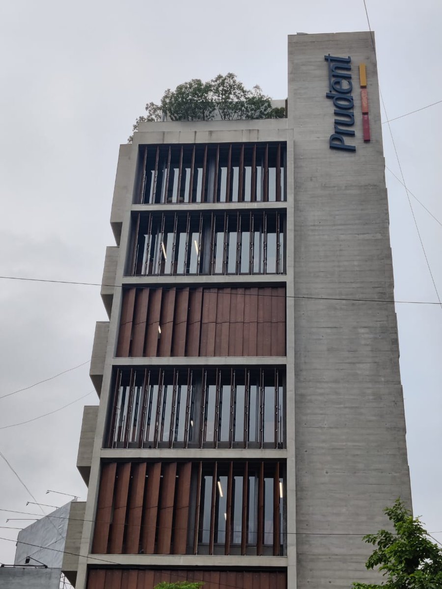 beep_india's tweet photo. Prudent Corporate House in #Ahmedabad is an excellent example of how a commercial structure can incorporate innovate #EMSyS into its building design. Kudos to Architect Brijesh Bhatha for this interesting design. https://t.co/TgLsioqfAS