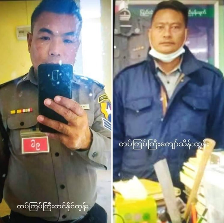 Military armed forces abducted 2 police officers who have been participated in #CivilDisobedientMovement together with their families including a 7 yo child in Mandalay on 10th July. #2022July28Coup #EndImpunity #WhatsHappeningInMyanmar