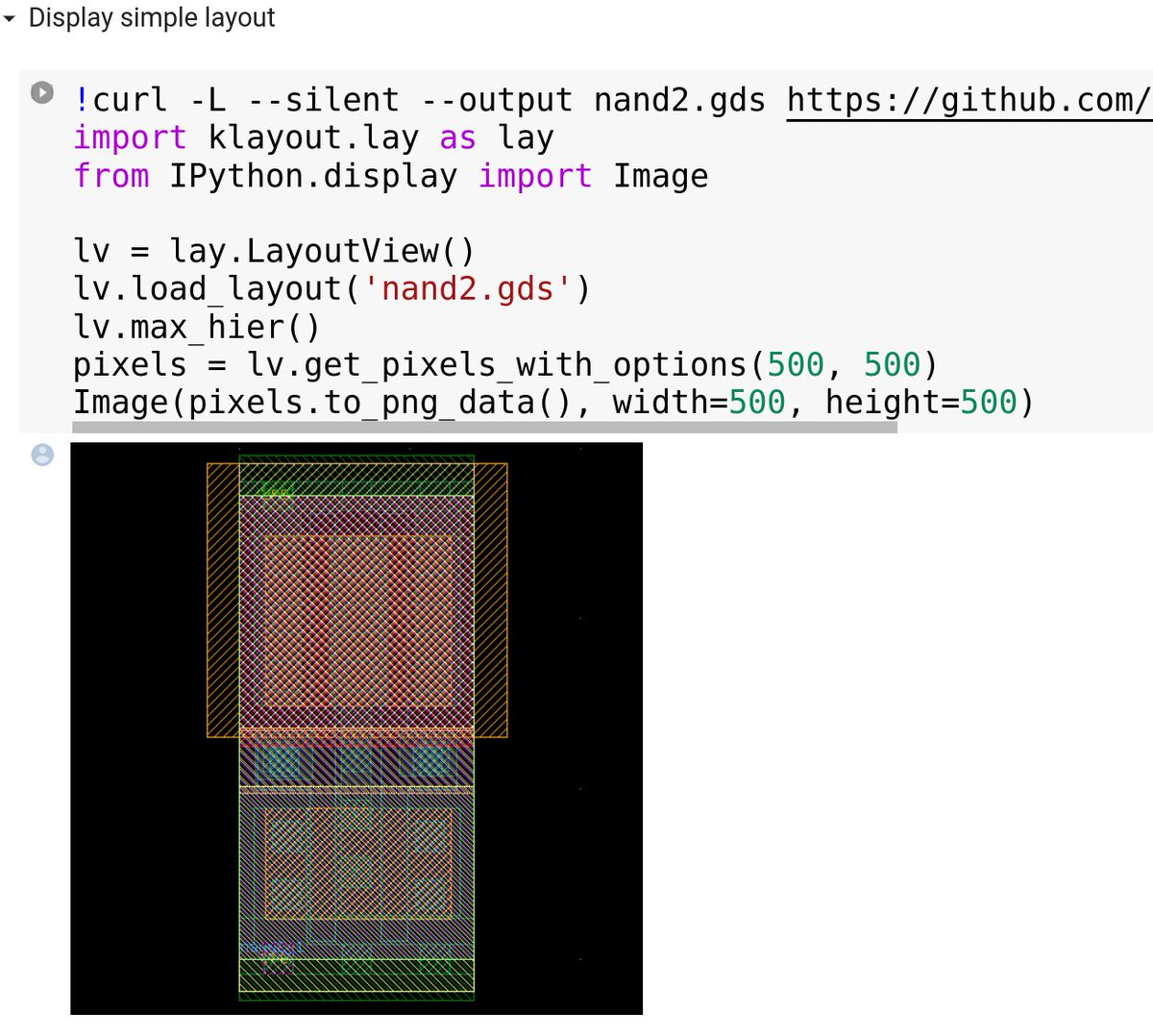 proppy's tweet photo. trying out bootleg #klayout `Qt-less` python package builds from @ProjectJupyter notebooks, 0.28 will bring interesting possibliities!
https://t.co/jHVGiy3vM6 https://t.co/UuoTkQiJz9