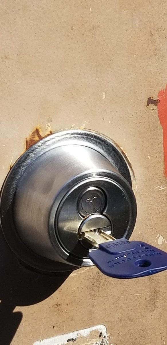 CoastalLocksmit's tweet photo. What is the easiest way to add security to your locks?
  
Change the cylinder to #multlock high security lock. Bump free, pick free, manipulate free.

📞949-900-9015!

#locksmith #coastallocksmith #buenapark #orangecounty #socal #oclocksmith #mobilelocksmith #lockinstallation https://t.co/FRMkn6Auio