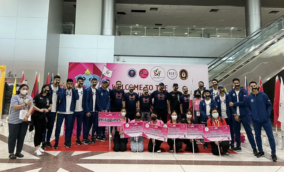 NationalUPhil's tweet photo. LOOK: The National University Men’s Volleyball Team is in Ubon Ratchathani, Thailand to defend their title in the ASEAN University Games. 

#GoBulldogs #GalingNU https://t.co/mQ71KNIn9K