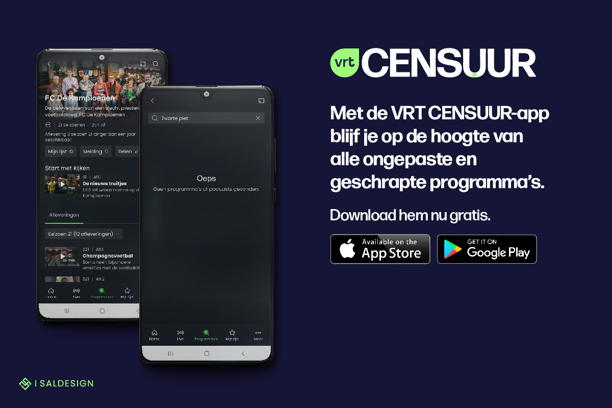 SaldenMark's tweet photo. Heeft iemand deze nieuwe @VRT-app al gedownload? 🤔
#vrt #vrtnws #vrtnu #censuur #cancelcultuur #woke #fcdekampioenen #satire #nietmijnregering https://t.co/AgjbPIqIFX