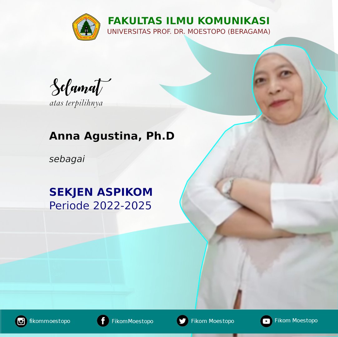 FikomMoestopo's tweet image. Selamat atas terpilihnya:
Dr. S. Bekti Istiyanto, S.Sos., M.Si
sebagai
KETUA UMUM ASPIKOM
&amp;amp;
Anna Agustina, Ph.D
sebagai
SEKJEN ASPIKOM
Periode 2022-2025
#aspikom
#fikommoestopo #moestopo
@aspikom @aspikomjabodetabek.official