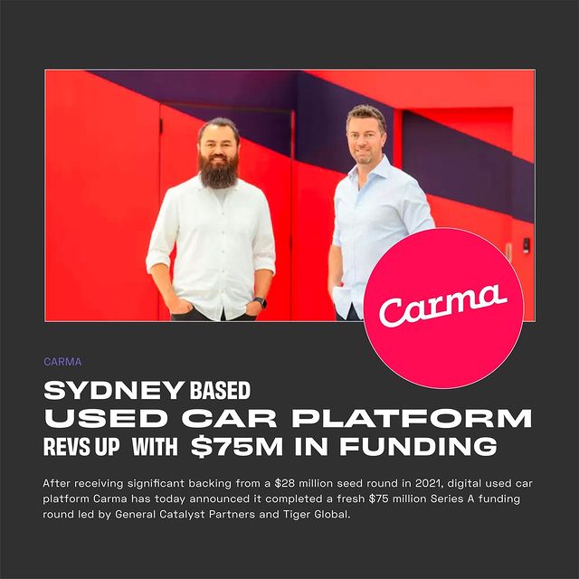 amplifyrAU's tweet photo. Fuelling their growth Amplifyr brand, @carma_au, was recently awarded $75 million in funding from Tiger Global. They have big plans to use the $$$ to expand their presence along the Eastern seaboard. We look forward to watching (and helping) their continued growth. https://t.co/VDhrwhJkCT