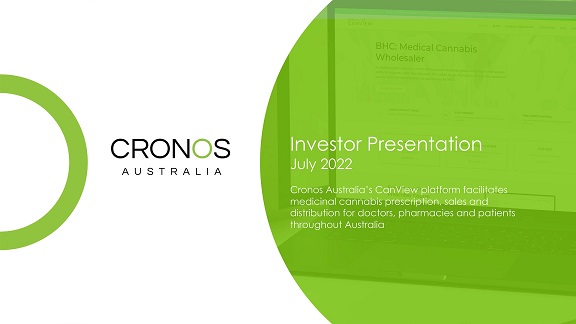 ASX: $CAU - Cronos Australia Investor Update

<a href="/CronosAustralia/">Cronos Australia</a> released its 2022 Investor Presentation.

Listen to the webcast here.
webcast1.boardroom.media/watch_broadcas…

#CAU #CronosAustralia #investorupdate #webcast