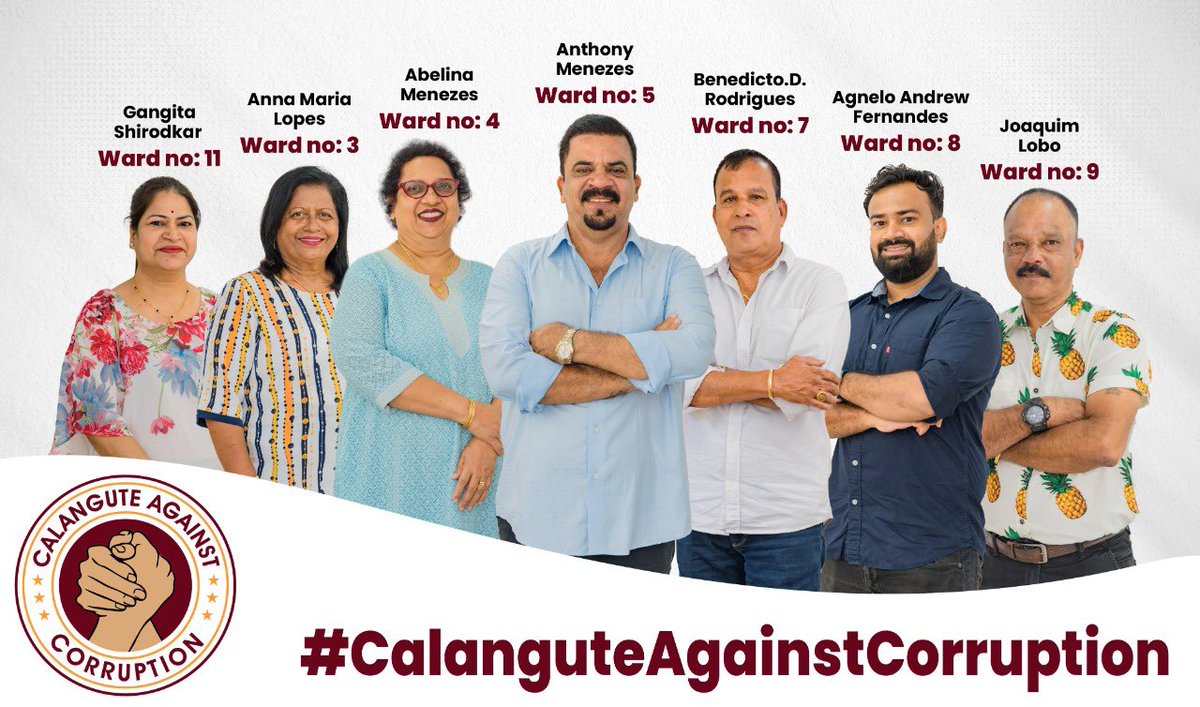 MenezesAnthony_'s tweet photo. Our Panel for the Calangute Village Panchayat Elections 2022.
#CalanguteAgainstCorruption https://t.co/dIpSsAeAMp