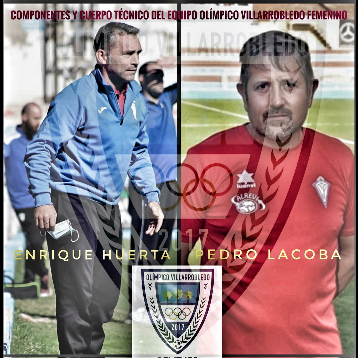 OlimpicoVdo's tweet photo. Bienvenidos!👋
💯Enrique y Pedro serán los encargados de dirigir el equipo femenino del @OlimpicoVdo 
📌Nuevo proyecto de la escuela gracias a la unión con el @DonOctavioCP 🙌
📌Grandes conocedores de este equipo femenino y que seguro nos darán muchísimas alegrías
#somosolimpicos https://t.co/m5LJEPEUiN