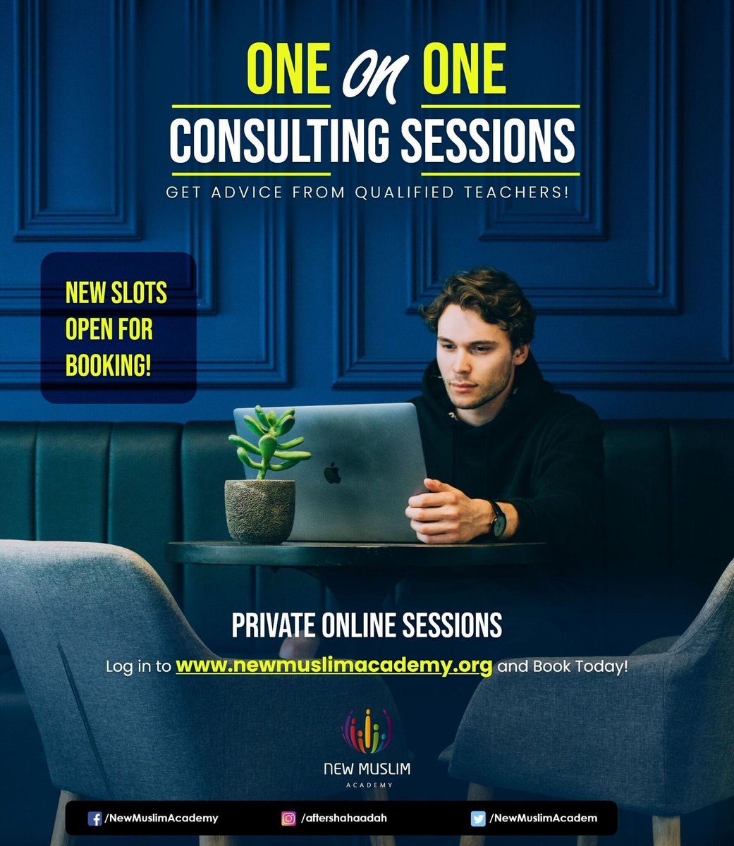 NewMuslimAcadem's tweet photo. Are you new to Islam? Need help in getting started on the right track?
Book your appointment today for the FREE Consulting Session.
Exclusively for New Muslimsπ
#newtoislam #newmuslims #reverts #islamic #islam #muslim #consultingsession #onlinesupport #newmuslimacademy https://t.co/c4v8w3opSY