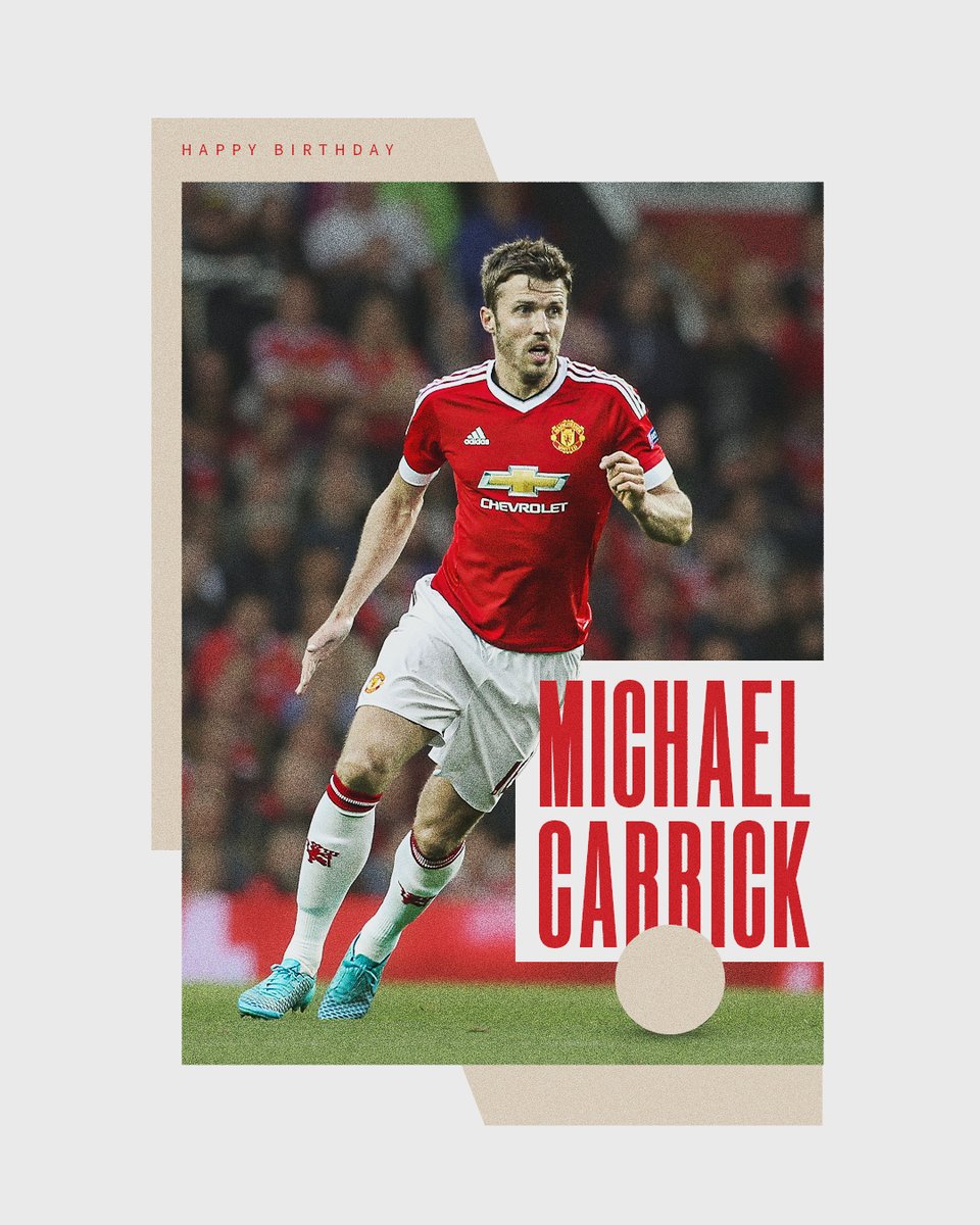 ManUtd's tweet photo. 🗣 "It's Carrick, you know..."

Happy birthday to you, @Carras16! 🎂

#MUFC https://t.co/pqWAWor0KE