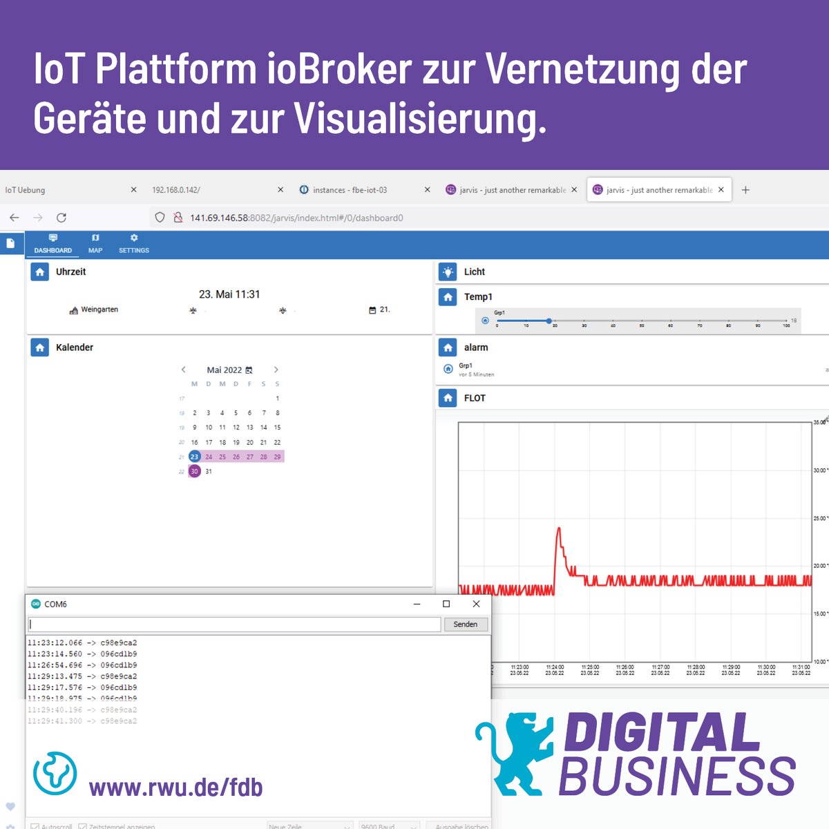 WIHRW's tweet photo. #lab4dte #iot #internetofthings #augmentedreality #rwu #digitalbusiness #meineuni #weingarten #ravensburg #campus #wifi #lpwan #lorawan
🤓Bei Interesse kann man jederzeit für sein eigenes Projekt auf Prof. Dr. Friedl und Prof. Dr. Rager zukommen.👍 https://t.co/jMCqK00IHG