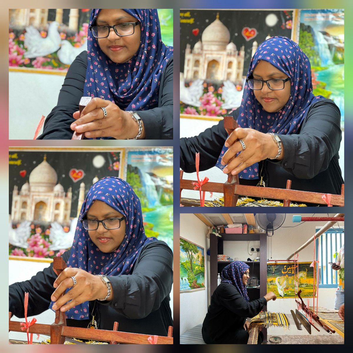 ShimAstral's tweet photo. Exploring the art work of Maldivian mat weaving Gdh, Gadhdhoo 
#maldivesislands #maldivianmat #matweaving #gadhdho https://t.co/HbqVrMJEzO