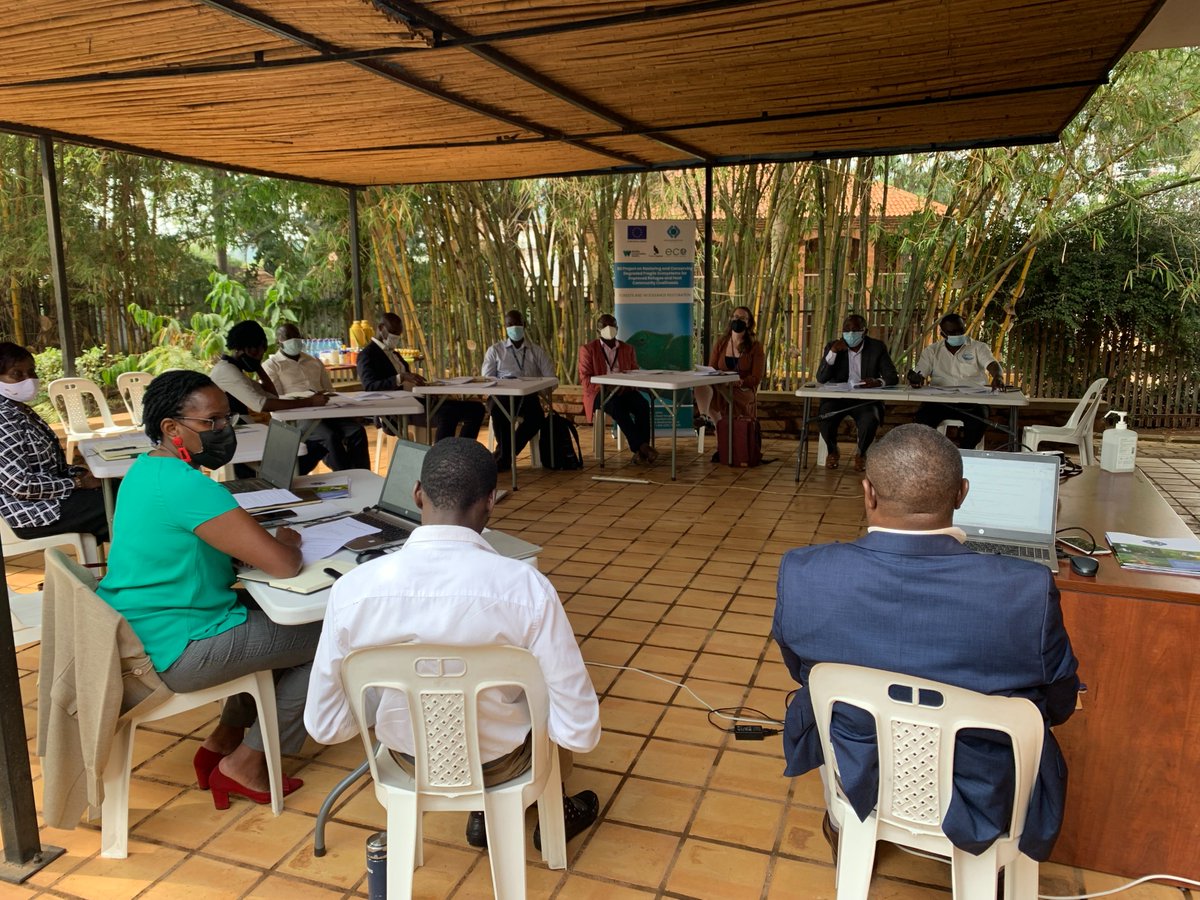#EUinUG inaugurates Steering Committee of the #Restoration and #Conservation project for refugee and host communities @UBF offices in Kampala. <a href="/EUinUG/">EU in Uganda</a> Programme Manager Ms Róisín Carlos with officials from @NEMAUG, @WCS, @UNHCR, <a href="/MWE/">lucio</a>, <a href="/NFAUG/">National Forestry Authority-Uganda</a>, <a href="/EcoUg_Official/">ECOLOGICAL CHRISTIAN ORGANISATION(ECO)</a> &amp; @UWA.