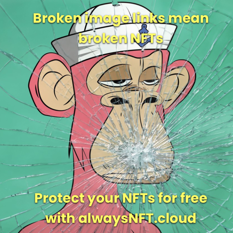alwaysNftcloud's tweet photo. We're giving away one ETH to one of the first 500 NFT owners to register their NFTs with our NFT protection service!

Did you know that NFT artwork can disappear without trace?