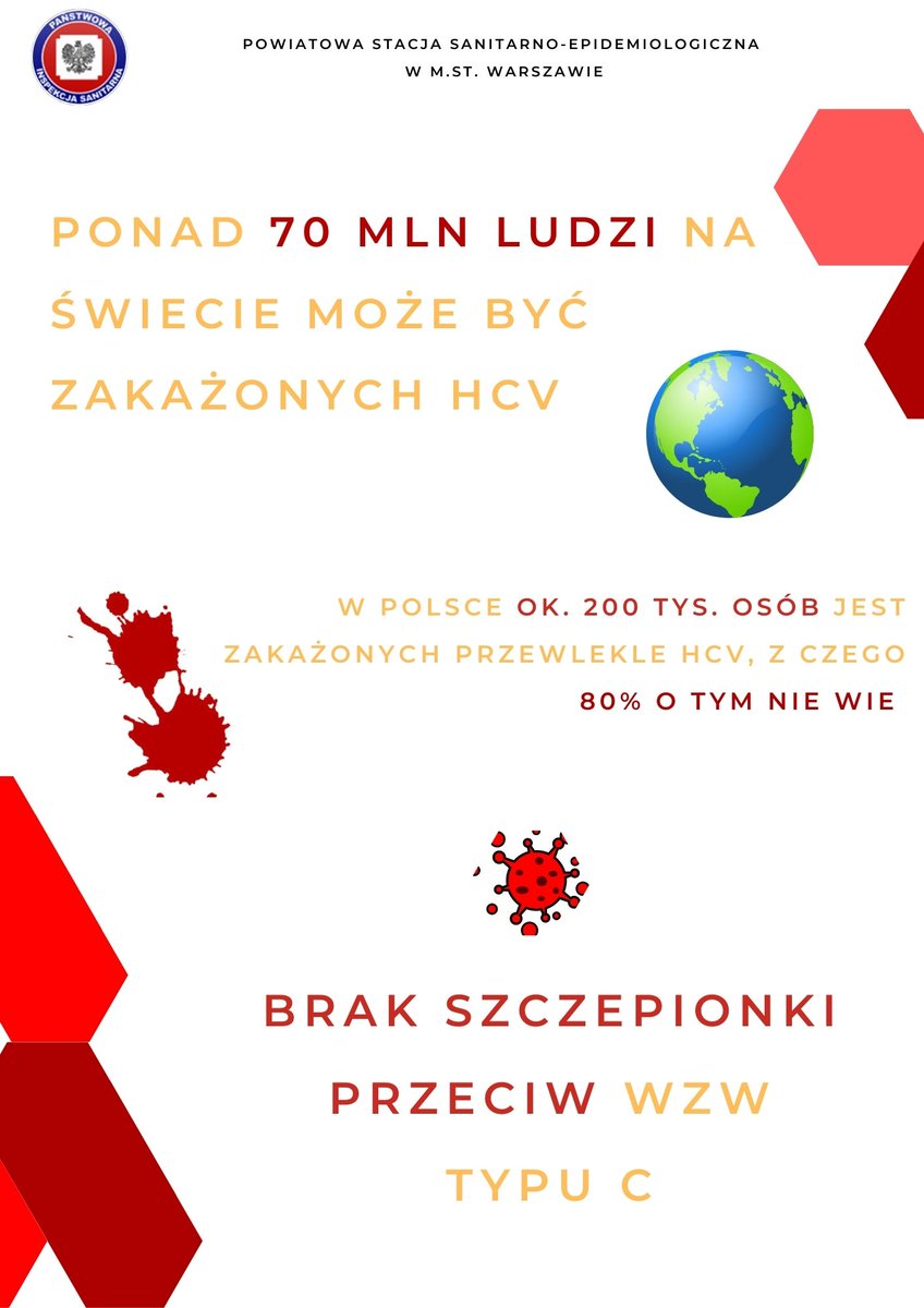 PsseWarszawa's tweet photo. Światowy Dzień Wirusowego Zapalenia Wątroby🌎
W Polsce 80 % osób zakażonych wirusem HCV, nie wie o tym fakcie
HCV jest wirusem silnie onkogennym
Przeciw HCV nie ma szczepienia
#StopHCV
#WZWtypuC https://t.co/kZPBl5b5UN