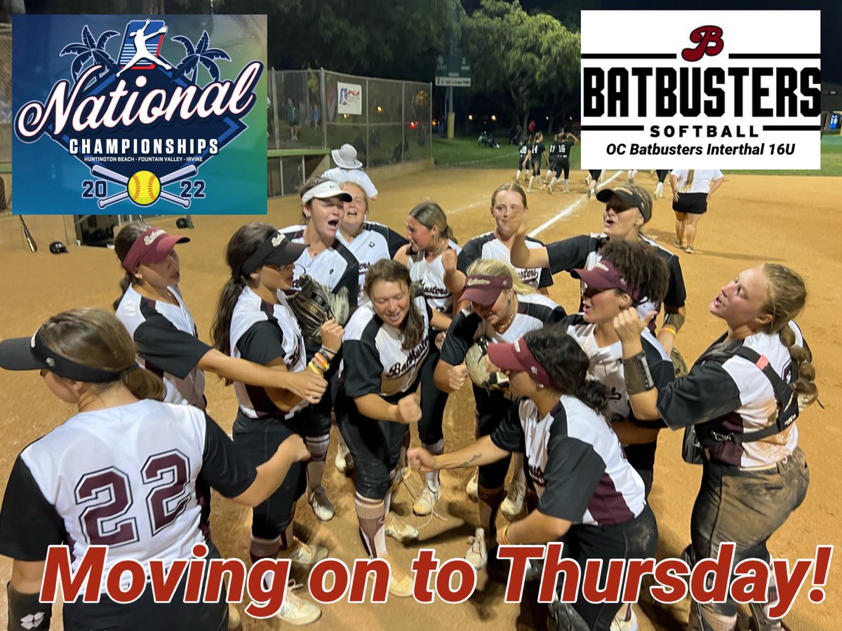 OCB05Interthal's tweet photo. @PGFnetwork National Championships. After a late night 3-1 win over the NW Bullets, batbusters are 1 of 6 teams to advance to Thursday play!  Next game 10AM at Harvard Park https://t.co/tIdohf4LAI