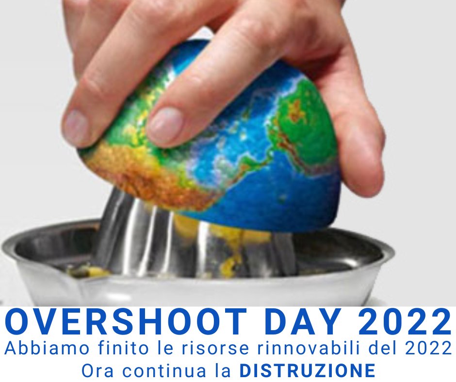 FisedAssNP's tweet photo. Oggi è l'Overshoot day del 2022. L'unica cosa che creiamo davvero è DISTRUZIONE in nome di un progresso e crescita economica, ma questi sono riservati solo ai Paesi Occidentali (meno del 20% della popolazione mondiale).
#overshootday2022 #earthovershootday2022 https://t.co/HexwjiJOsw
