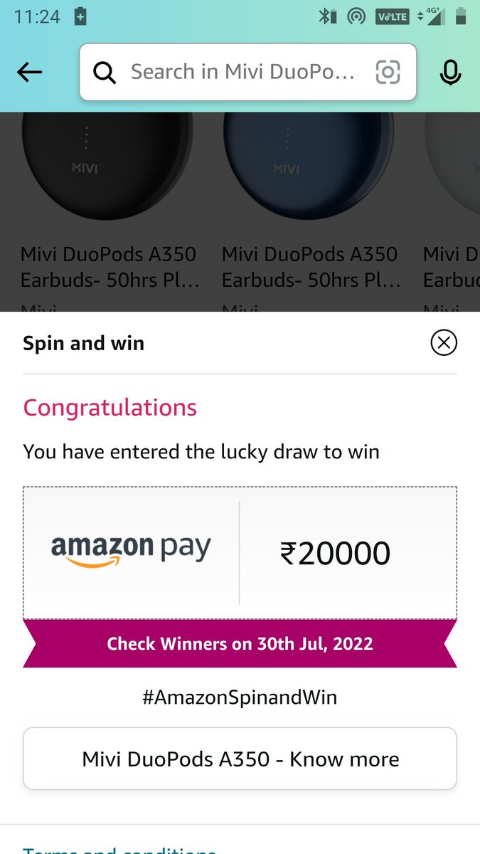 KumarKishan70's tweet photo. Done...
#AmazonSpinandWin https://t.co/TyZNyLZovv