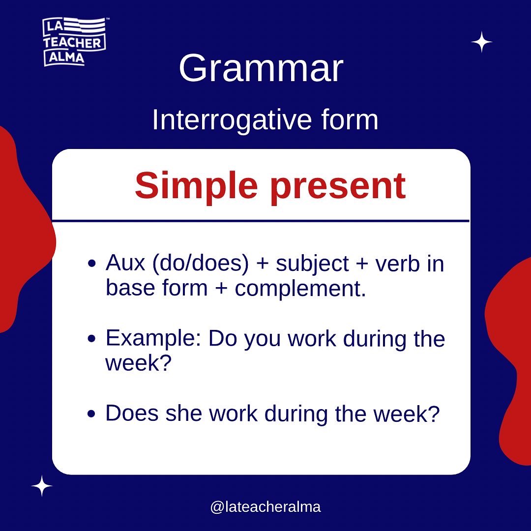 lateacheralma's tweet photo. Repasemos la lección de ayer
#simplepresenttense #ingles #inglesonline #inglés #inglésonline #inglesfacil #inglésfácil #grammar https://t.co/tGg8TdX7rF
