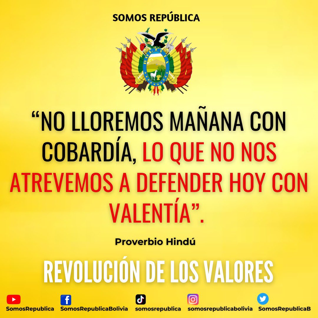 SomosRepublicaB's tweet photo. Defender la 🇧🇴Patria del Tirano es nuestro compromiso 🙌🏻 https://t.co/yRCH1VXDu7