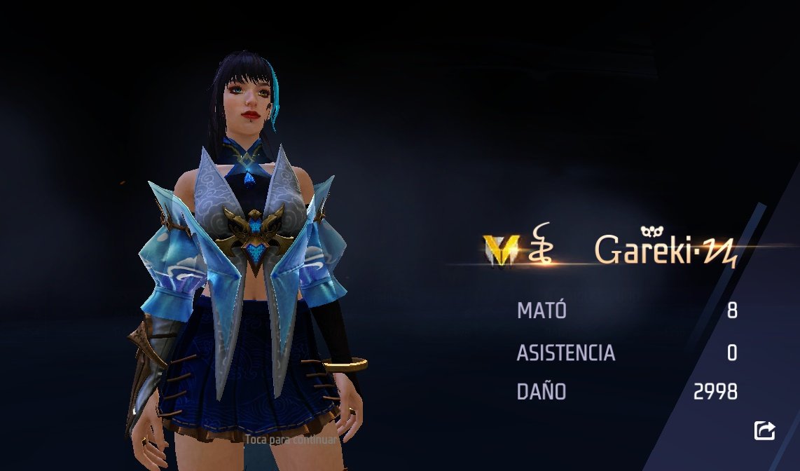 — Te dedico mi primer victoria y mvp de la noche, besos, ah. Dkwndksk.