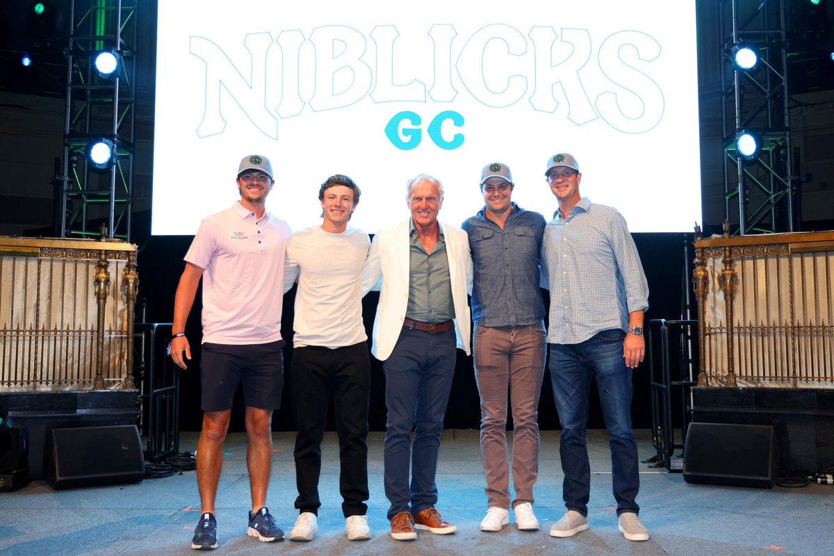 Hud_swafford's tweet photo. Great evening kicking off the start of @LIVGolfInv Bedminster!  #niblicks https://t.co/TBlX0w8dZW