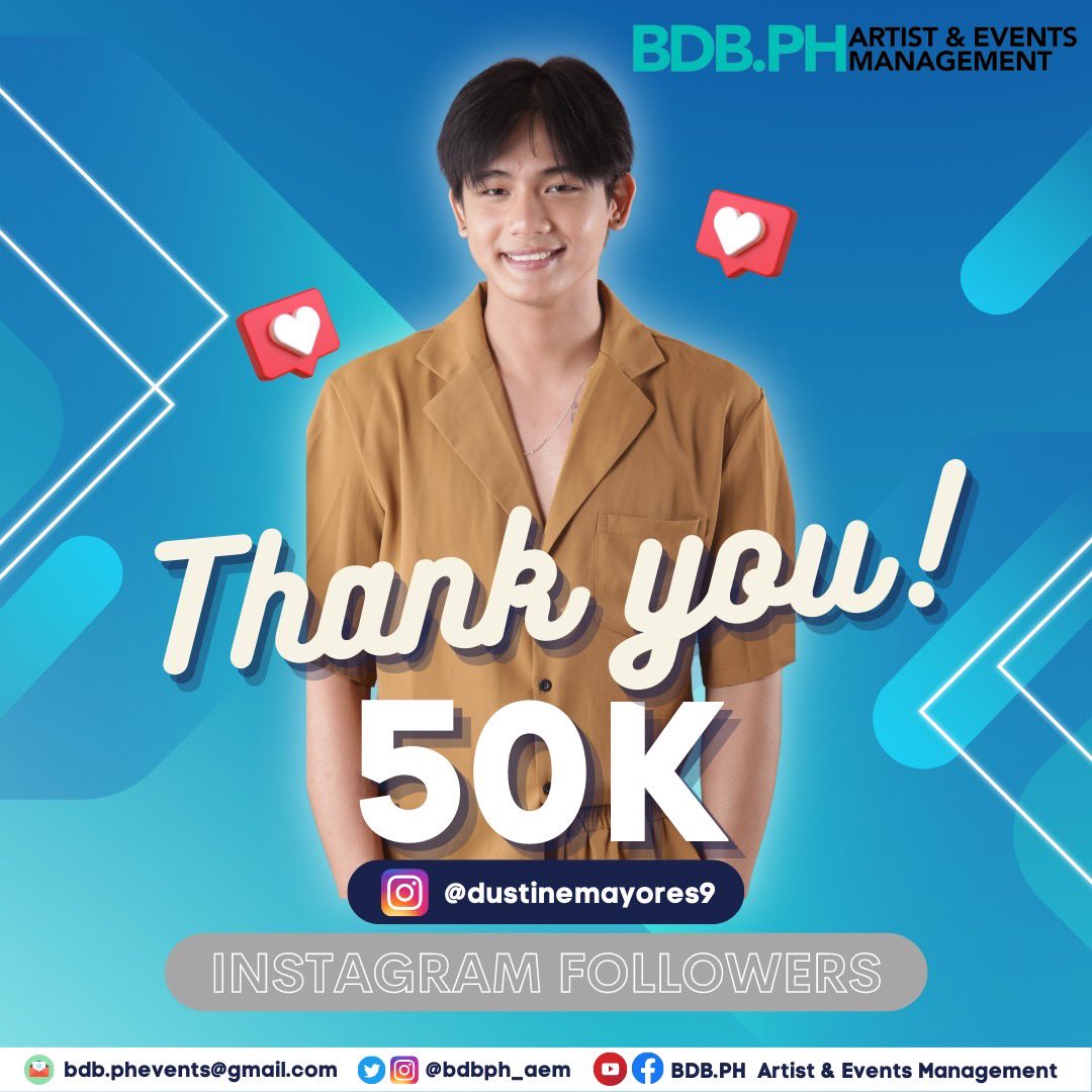 bdbph_aem's tweet photo. Thank you 50K Instagram Followers
@dustinemayores9 
#PBBTeenDustine #DustineMayores https://t.co/NrtebpXAFM